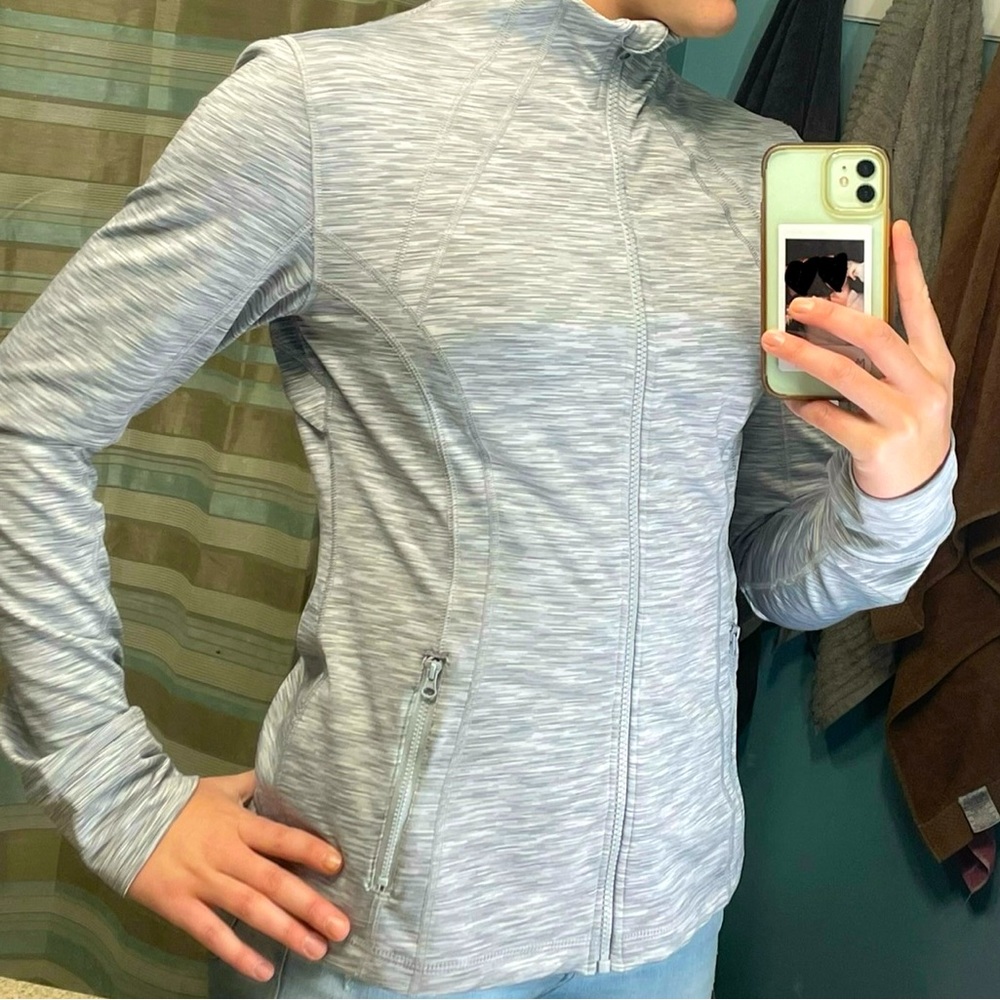 Gray zip-up long sleeve